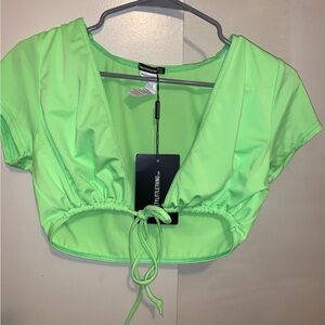 PrettyLittleThing Bright Green Crop Top